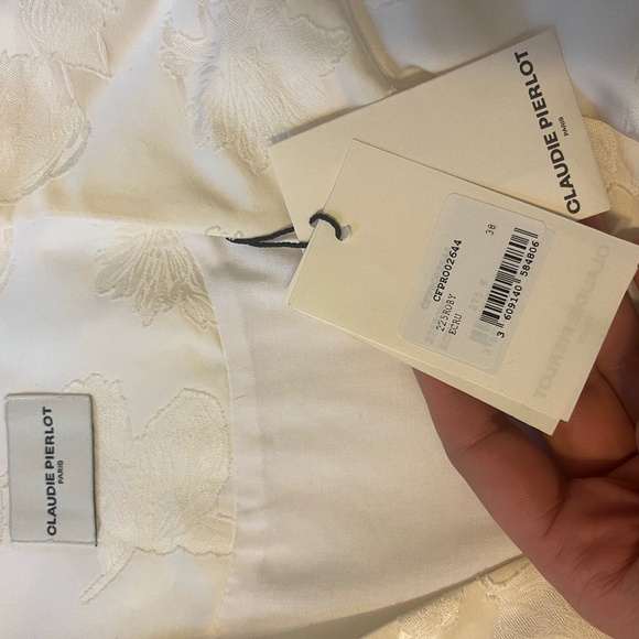 NWT - Off-White Dress Claudie Pierlot - Picture 8 of 8